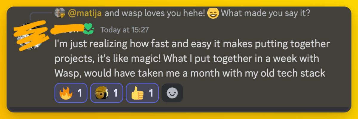 Wasp testimonial